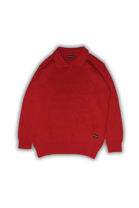 The Red Happening in Tunis knitted polo