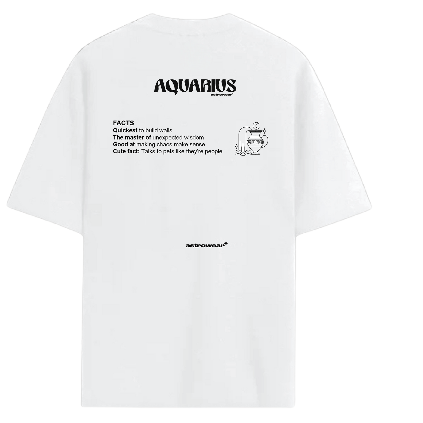 Aquarius White T-shirt