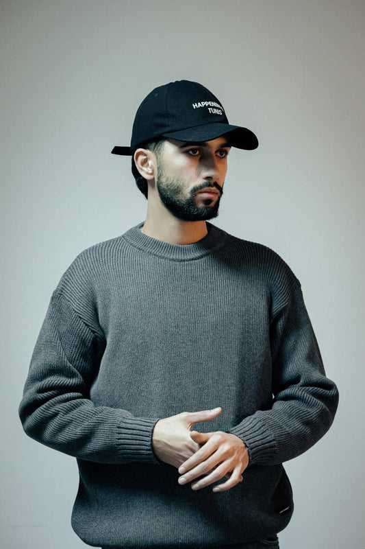 Grey Heavyweight knitted