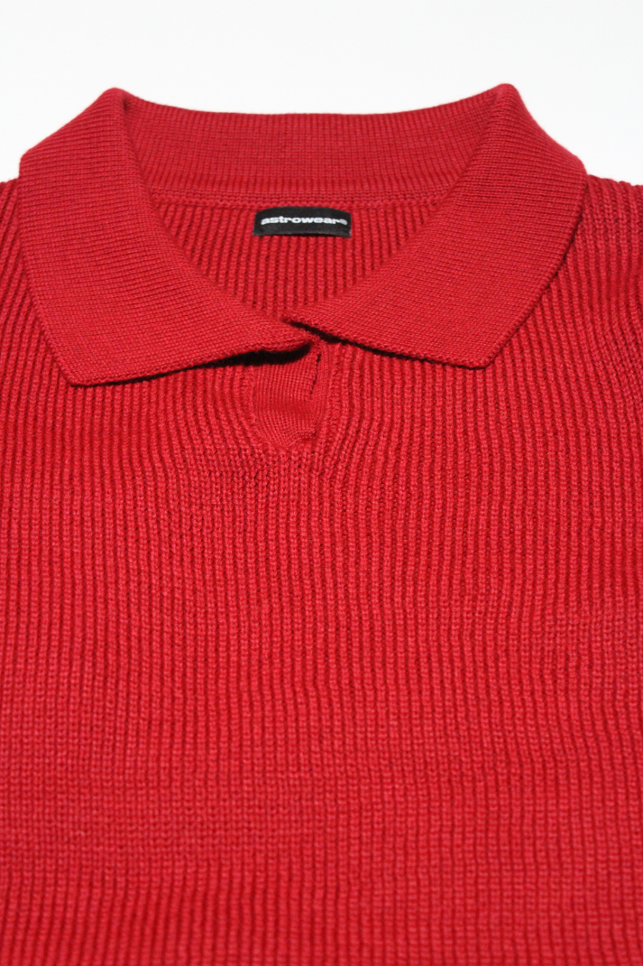 The Red Happening in Tunis knitted polo