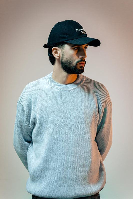 Blue pastel Heavyweight knitted