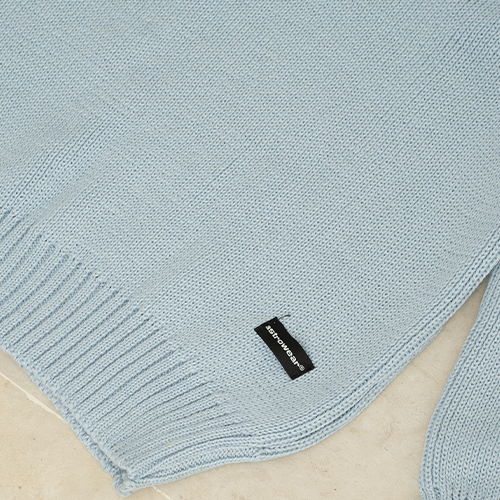 Blue pastel Heavyweight knitted