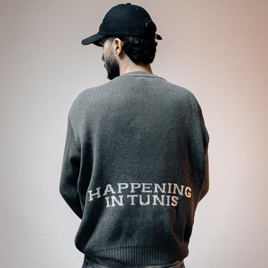Grey Heavyweight knitted