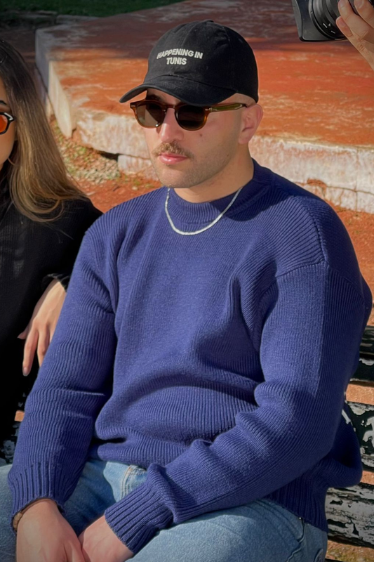 Navy Blue Heavyweight Knitted