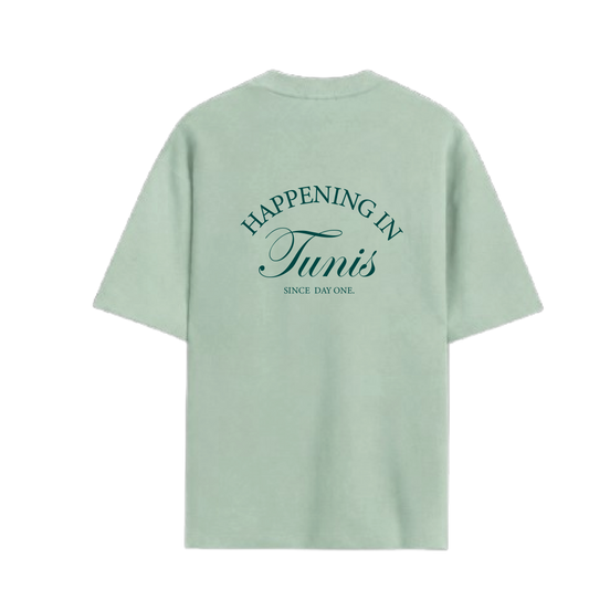Pistachio Green - HAPPENING IN TUNIS T-SHIRT